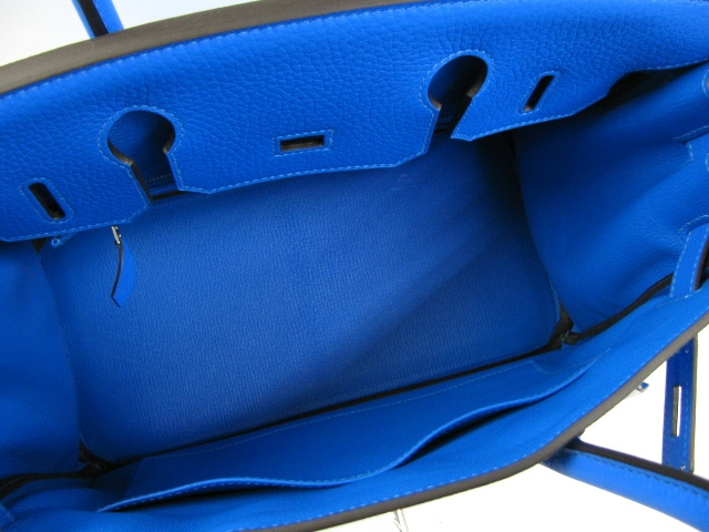 エルメス バーキン30(トリヨンクレマンス/ブルーイドラ/シルバー金具)